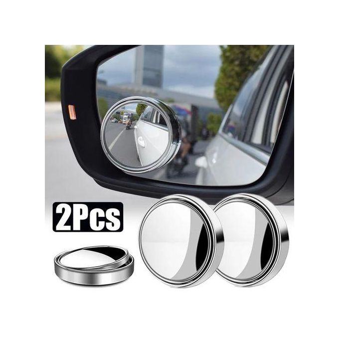 Rétroviseur Latéral Voiture Rétroviseurs Angle Mort - Lot De 2 - Verre Incurvé HD - Rotation 360° - Auto-adhésif Vision Grand Angle