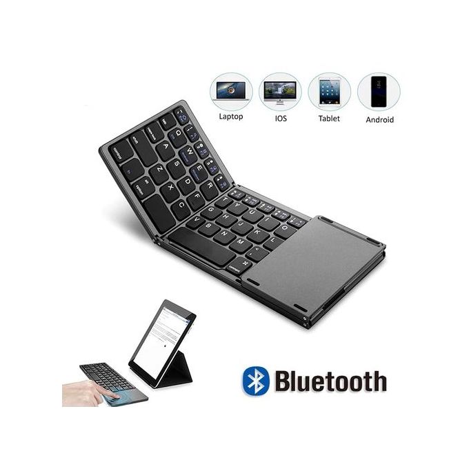 Mini clavier Ultra-mince sans fil Bluetooth 59 touches avec pavé tactile  pour tablette (Black), ✓ Meilleur prix au Maroc et ailleurs