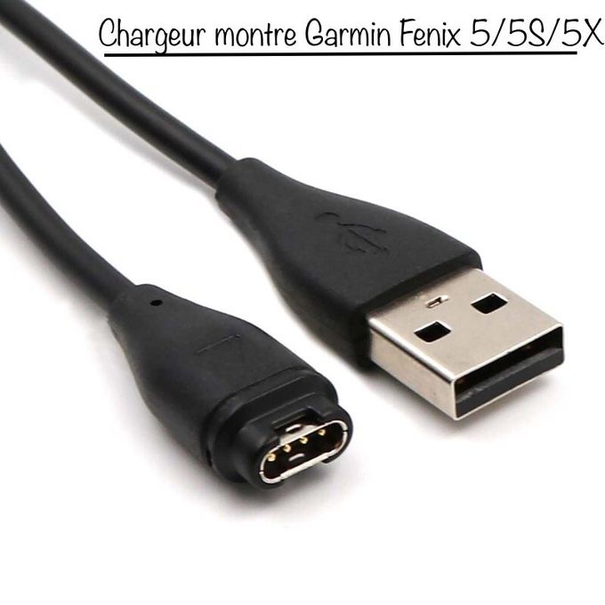 Generic Garmin Câble USB pour Fenix ​​5 / 5x / 5s, Vivoactive 3, Forerunner  935 (Noir) à prix pas cher