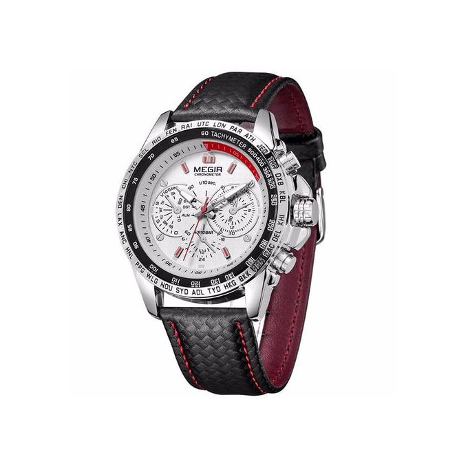 Compare Megir Montre homme Style Fashion Sport Megir 1010 Price