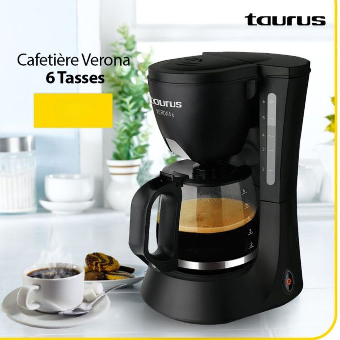 Taurus VERONA 6 Machine à Café Electrique 6 Tasses Noire Cafétiere Filtre  Italienne à prix pas cher | Jumia Maroc