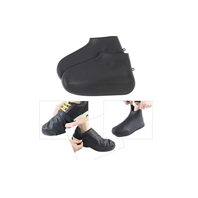 10 paires de couvre-chaussures antidérapants réutilisables Housses de  bottes imperméables pour la protection des tapis ménagers Lavables en  machine (noir) Z