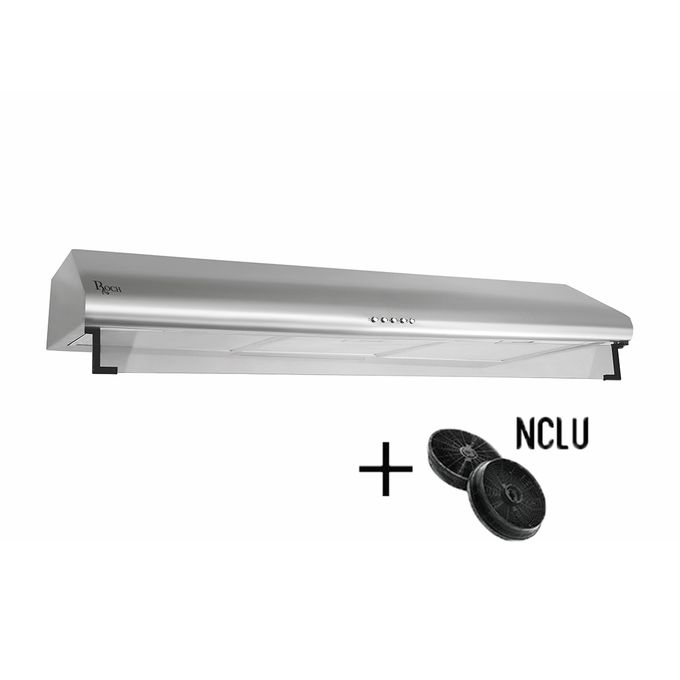 Roch Hotte aspirante sous meuble inox avec visière et Filtres à charbon  inclus 2 moteurs 90cm Lampe led à prix pas cher