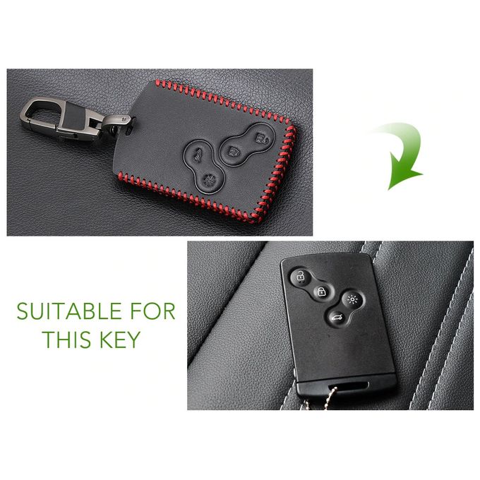 Porte-clés étui à clés de voiture en cuir pour renault koleos