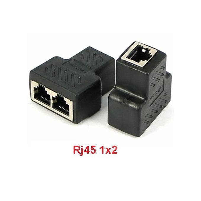 Generic Splitter RJ45 vers 2x Rj45, Switch 2 Ports réseau LAN // RJ45 1  vers 2 Sans Emballage à prix pas cher
