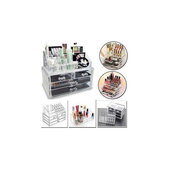 Organisateur rangement  De Maquillage make up et Bijoux Avec 4 Tiroirs