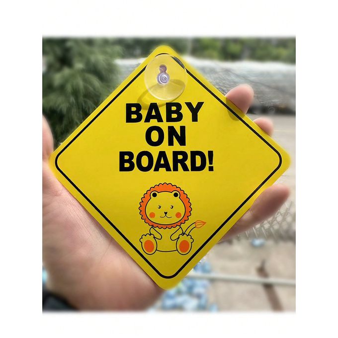 Bébé à bord - Panneau d'avertissement - Voiture - Panneau de sécurité, Jaune