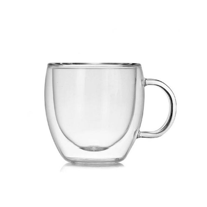 Generic Lot de 2 Tasse à Café - Verres à Espresso à Double Paroi Résistant  avec Poignée - Prix pas cher