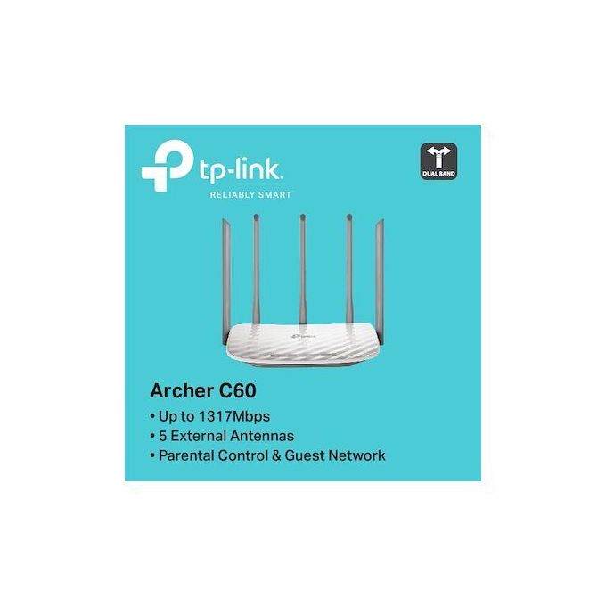 TP-Link Point d'accès Routeur WiFi bi-bande AC1350 Mbps Archer C60 à prix  pas cher