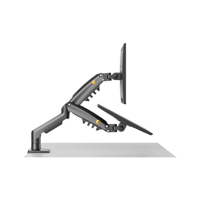 Bras Articulé Pour écran PC 17-30" - Ressort à Gaz, Pivot 360°, VESA 75/100, Charge 2-9 Kg - Noir