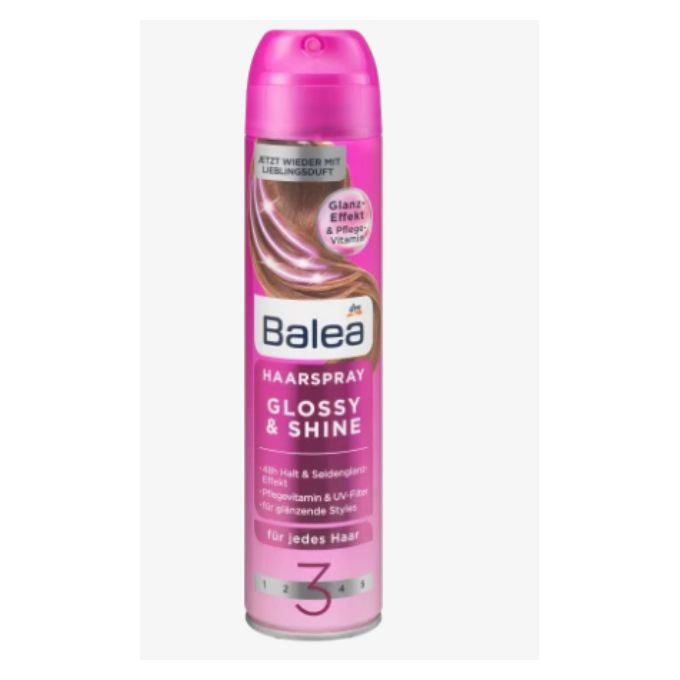 Dm Balea Laque Fixatif Effet Gloss And Shine pour cheveux Sans ammoniaque Sans silicone