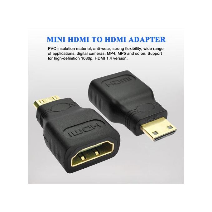 Mini HDMI vers HDMI femelle connecteur convertisseur adaptateur Caméra TV  LCD