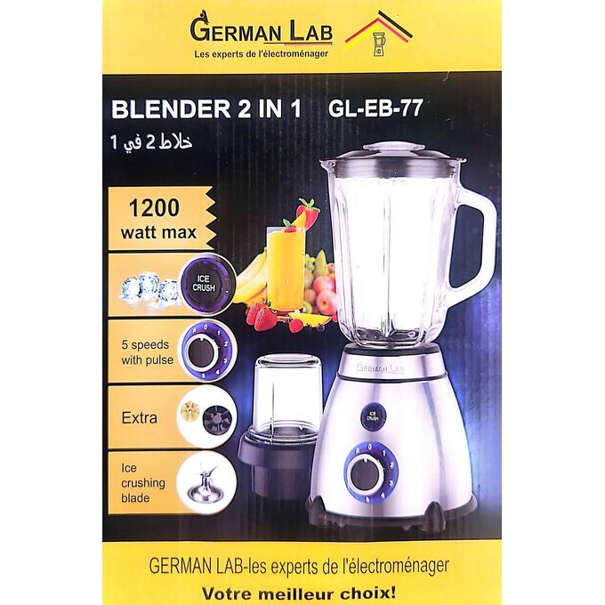 GERMAN LAB Mixeur 1200 W blender 5 vitesses 1,5 litres