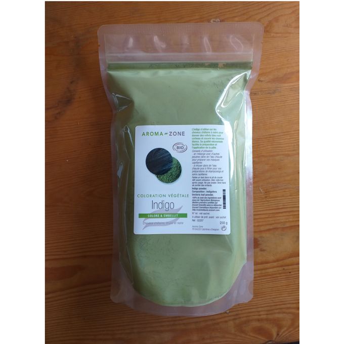 Aroma zone poudre indigo aroma zone coloration bio 250g à prix pas cher