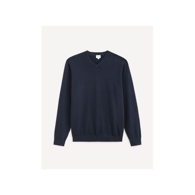Compare Celio pull col V 100 coton Price