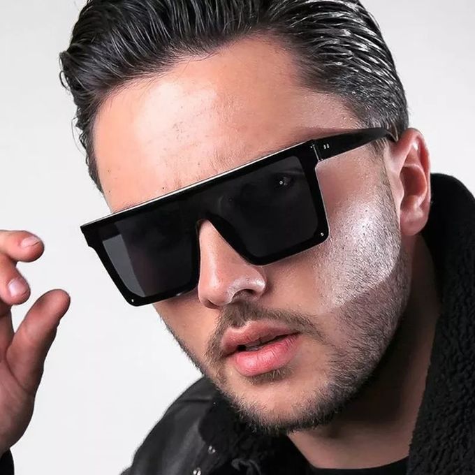 Compare Lunettes De Soleil carr es noir r tro de luxe pour homme Price