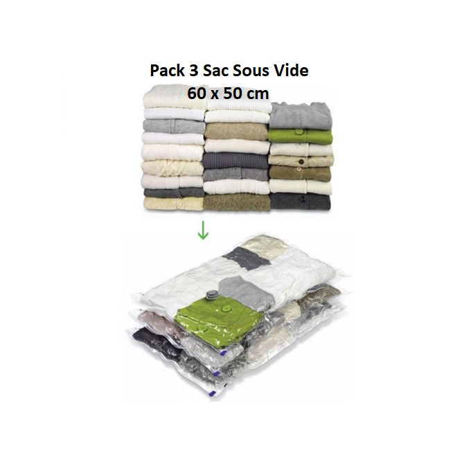 Generic Pack 6 Sacs de rangement sous vide 110x80CM économiseur d