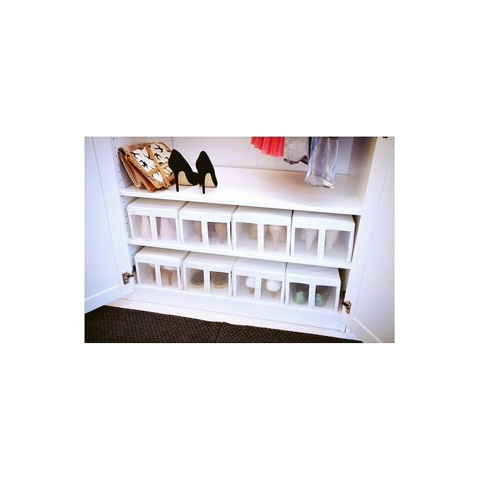  Ikea  4 Bo te    chaussures  blanc 22x34x16 cm   prix pas 