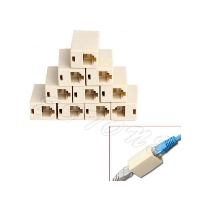 Generic Coupleur RJ45 Femelle F/F Câble Réseau Connecteur LAN 9pc +1 extra  gratuit à prix pas cher