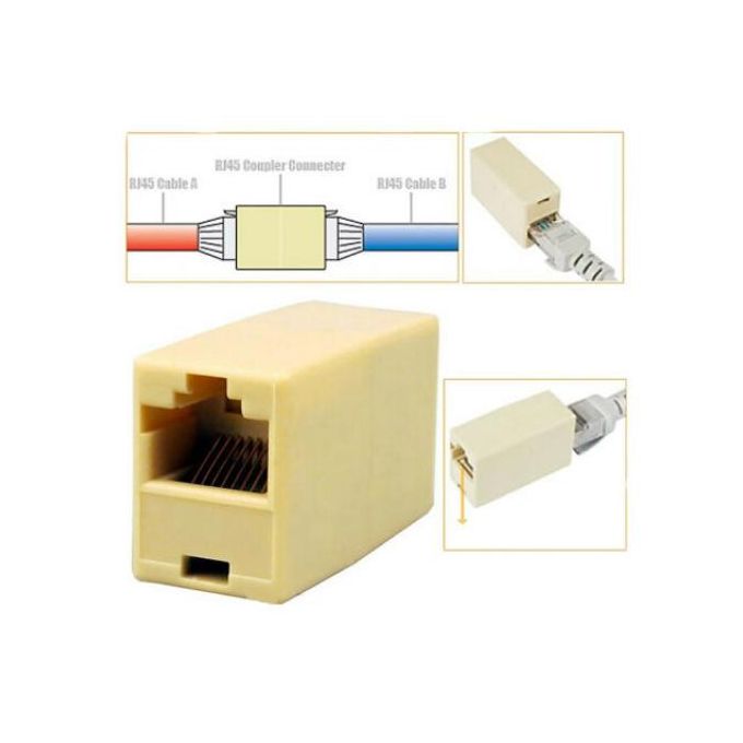 Generic Coupleur RJ45 Femelle F/F Câble Réseau Connecteur LAN 9pc