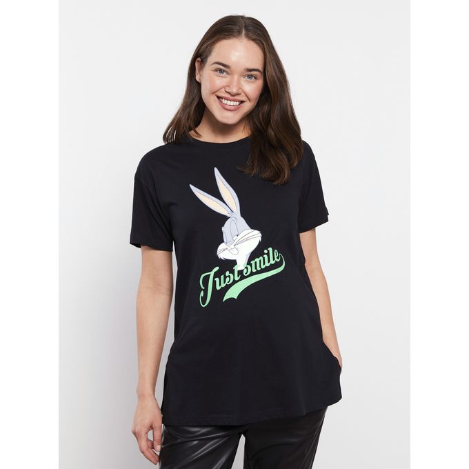 Compare Lc Waikiki T shirt de maternite a manches courtes imprime Mickey Mouse et col rond Price