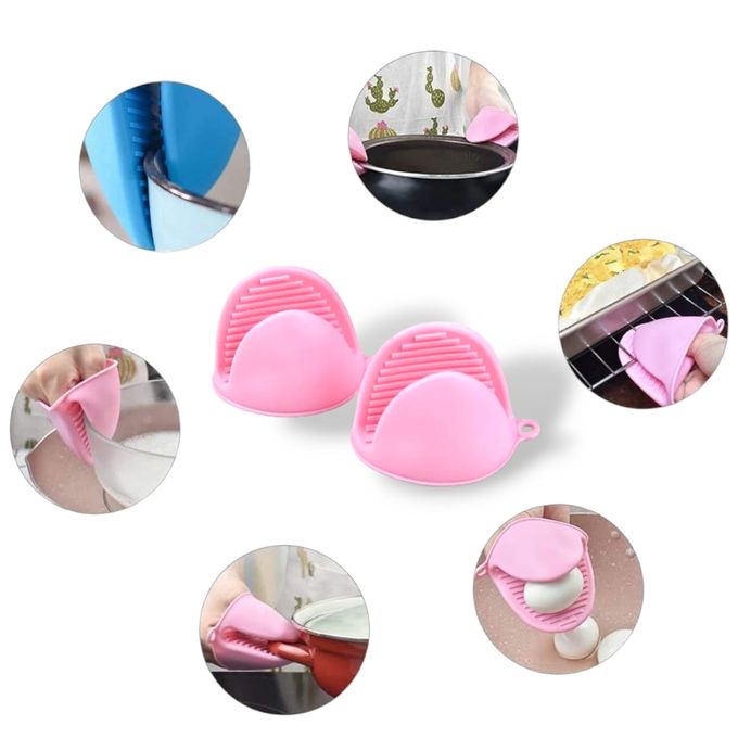 Gants De Cuisine Silicone, 4pcs Maniques Cuisine Silicone, Support