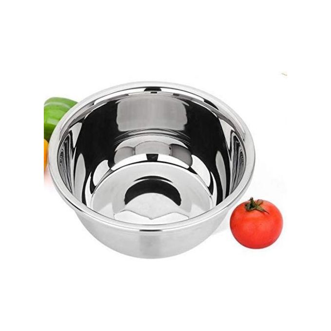 COM-FOUR Lot 2 Saladiers Acier Inoxydable 24 Cm – Bols Mélange, Service & Décoration | Robuste & Polyvalent