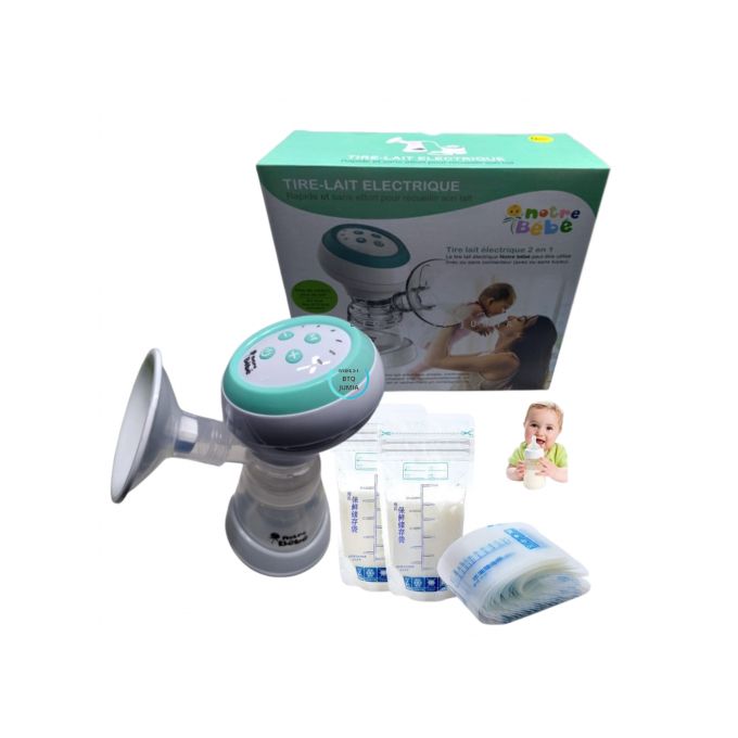 Notre bébé Tire-Lait Électrique Portable, Rechargeable,10 Sachet  Conservation Lait Maternel à prix pas cher