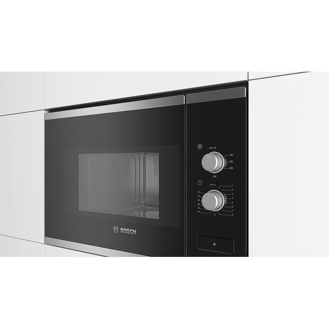 Bosch micro-ondes 60x38cm encastrable en verre Noir en Acier inoxydable -  20L à prix pas cher