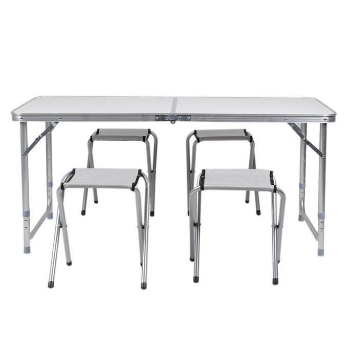 Generic Table Pliable De Jardin Voyage Au Camping Avec 4 Chaises