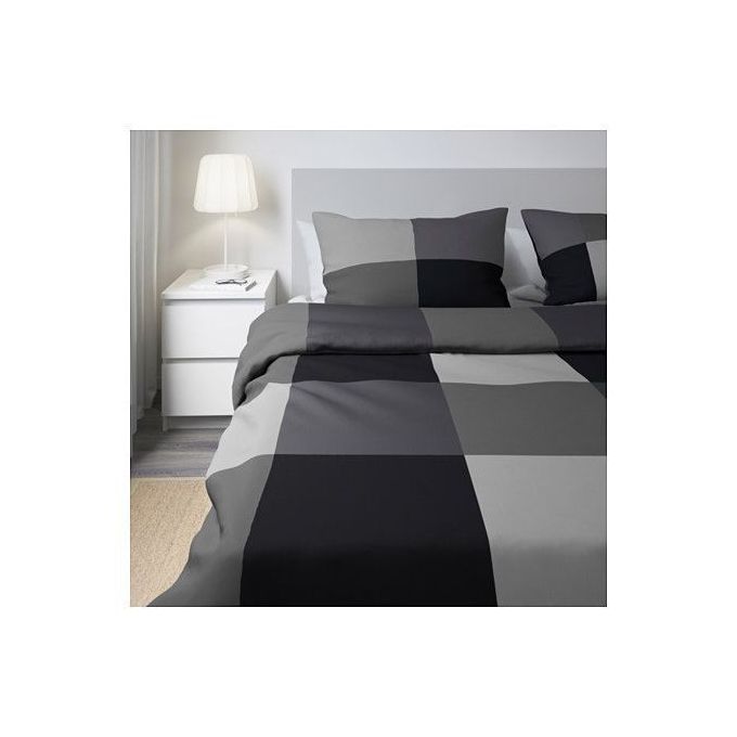 Ikea Linge De Lit Housse De Couette Et 2 Taies D Oreiller Noir