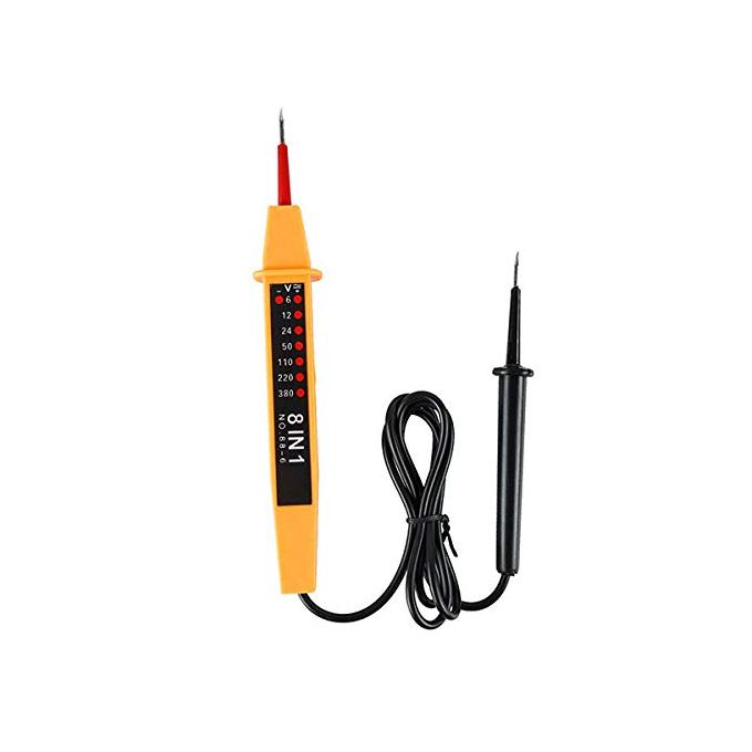 Stylo Testeur De Voltage 8En1 (-+6/12/24/50/110/220/380) Volts - Jaune -  Prix en Algérie