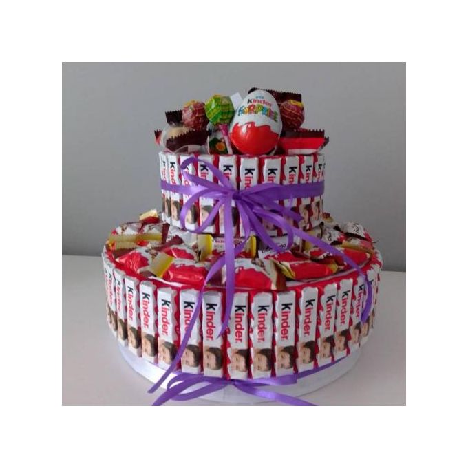 Kinder Cake Big 2 Etage Cadeau Anniversaire Bonbons Candy Cake Kinder Tablet Kinder Chocolate A Prix Pas Cher Jumia Maroc