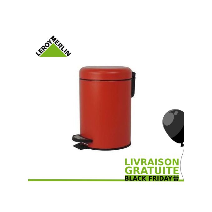 Leroy Merlin Poubelle De Salle De Bains 3 L Haut 24 5cm Pop Rouge Carmen A Pedale A Prix Pas Cher Jumia Maroc