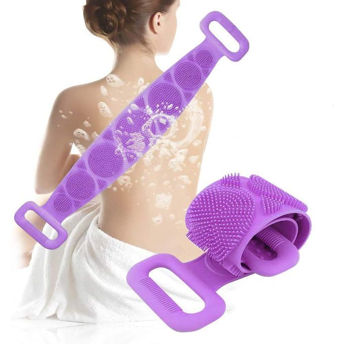 Generic Brosse En Silicone Magique Pour le Bain Douche Serviette Dos  Nettoyage Bleu à prix pas cher