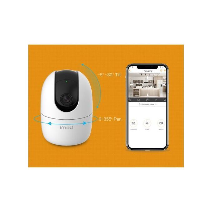 imou Camera de surveillance 2mp ip wifi Imou Ranger 2 full-hd Couverture 360°