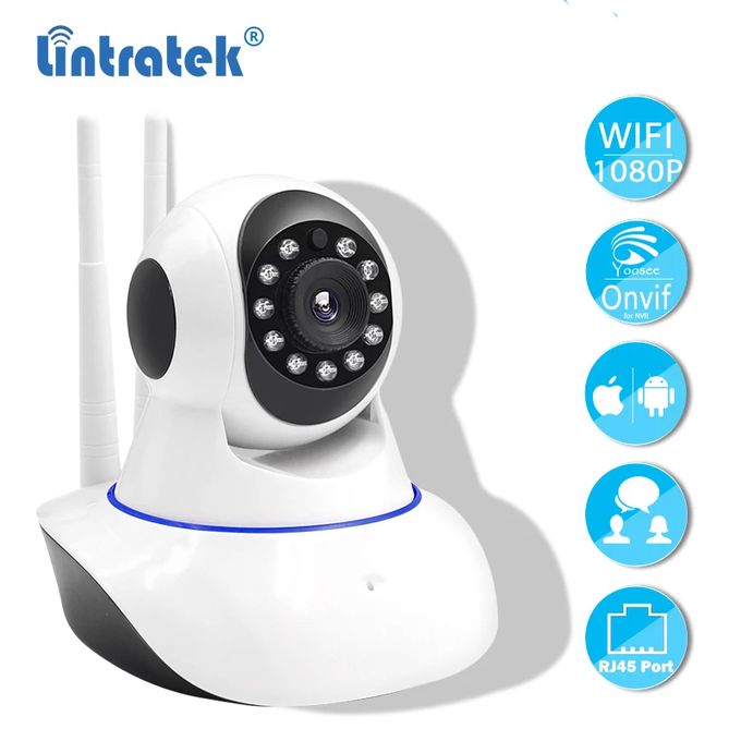 Generic Caméra Surveillance WiFi Intérieur 1080P, Camera IP WiFi & Ethernet  360, Suivi de Mouvement, Audio Bidirectionnel pour Bébé à prix pas cher