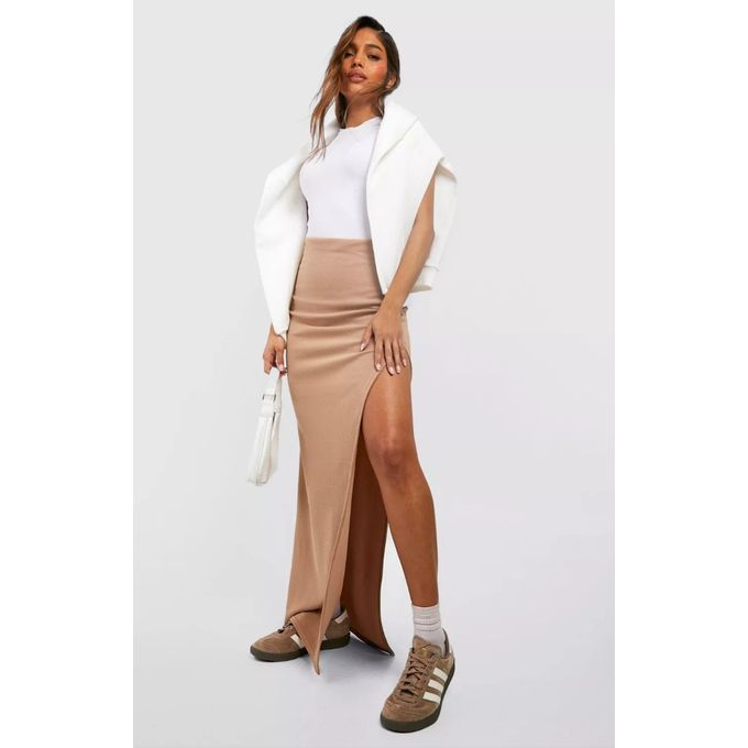 Compare Missguided tall Jupe longue moulante avec fente Price