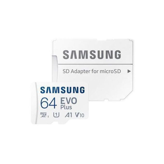 Samsung Evo SDXC 64 Go (48Mo/s) + adaptateur SD - Carte mémoire