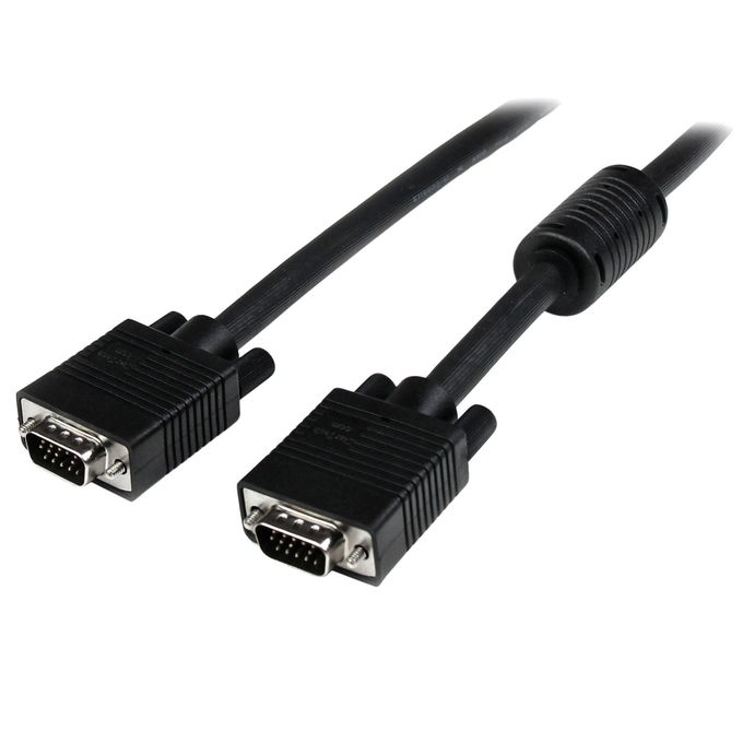 Câble VGA Mâle-Mâle 5m Full HD 1080p – Connecteurs Or, Boîtier Aluminium, Blindage Anti-Interférences, Avec 5 Attaches, Pour Moniteur, TV, Projecteur