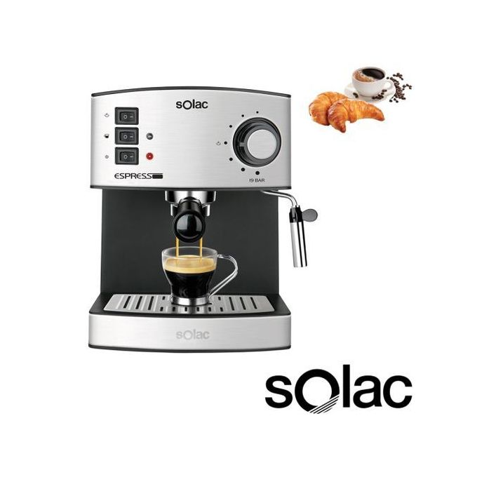 Solac Cafetière Automatique En INOX Haute Pression 19 bar Machine A Café  Moulu Qualité Espagnole à prix pas cher