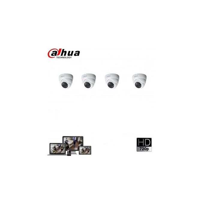 Dahua Pack Ensemble de 4 caméras de surveillance d'intérieur 2MP 1080P