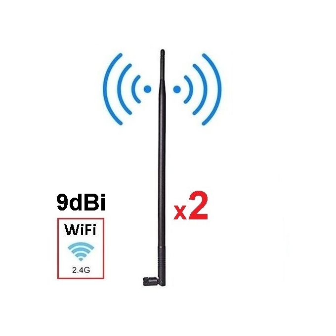 Generic Antenne WiFi Gain 5 dBi Longueur 20cm 2,4GHz connecteur RP-SMA  Pliable à prix pas cher