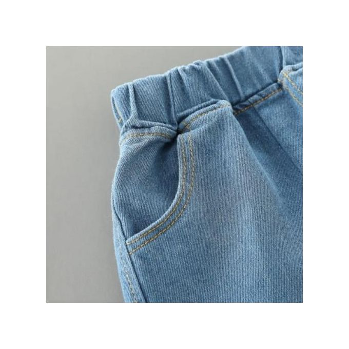 Generic Vêtements bébé garçon: chemise en coton et pantalon en jean- Vêtements  enfants à prix pas cher