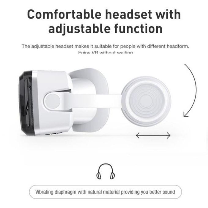 Casque De Réalité Virtuelle En Plastique VR Shinecon Lunettes VR 3D Vr Glasses Vr Goggles Hmd Vr All In One Vr Vr Box 2 0 For 4 6 Inch Smartphones For 3d Movies And Games