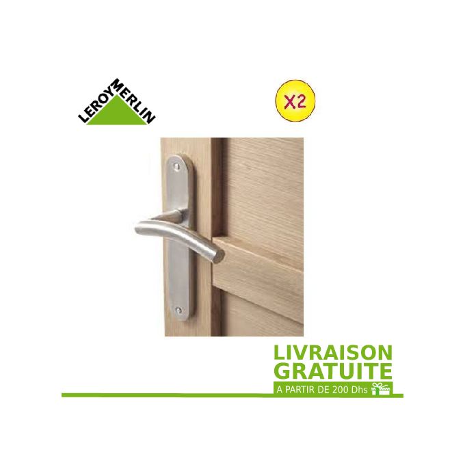 Leroy Merlin 2 Poignees De Porte Margaud Sans Trou Acier Inoxydable 195 Mm Garantie 10 Ans A Prix Pas Cher Jumia Maroc