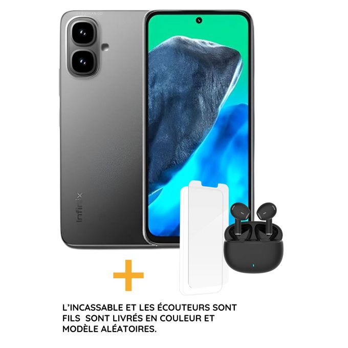 Smart 10 4 Go RAM / 128 Go ROM – Titanium Silver – Écran 6,6’’ HD+ – Batterie 5000 mAh