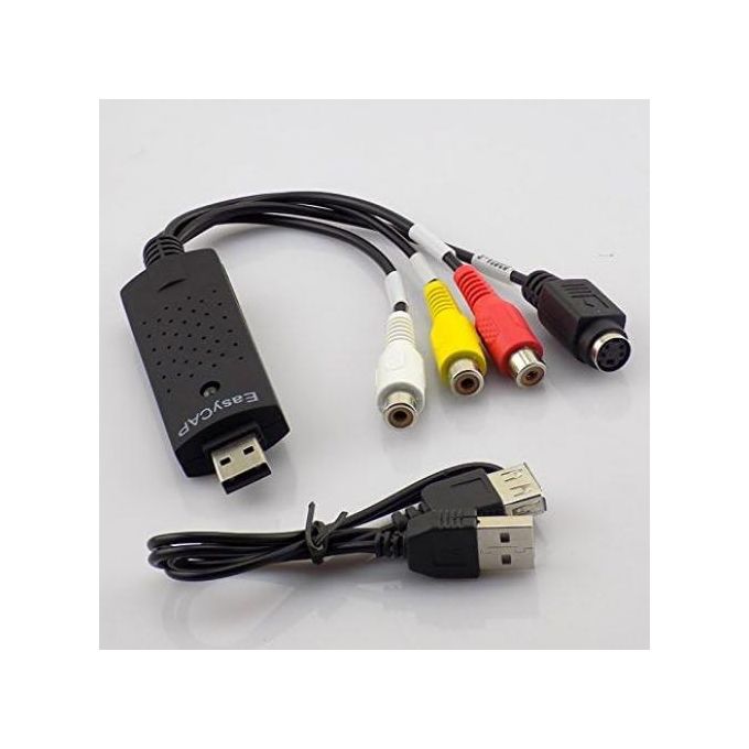 Kebidumei Portable facile à capuchon USB2.0 Audio vidéo carte de Capture  adaptateur VHS à DVD vidéo Capture convertisseur pour Win7/8/XP/Vista, ✓  Meilleur prix au Maroc et ailleurs
