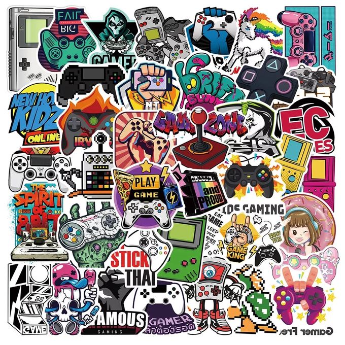 Generic I love playing games stickers Vintage Video Game graffiti Stickers  for DIY Luggage Laptop Skateboard Bicycle Sticker à prix pas cher