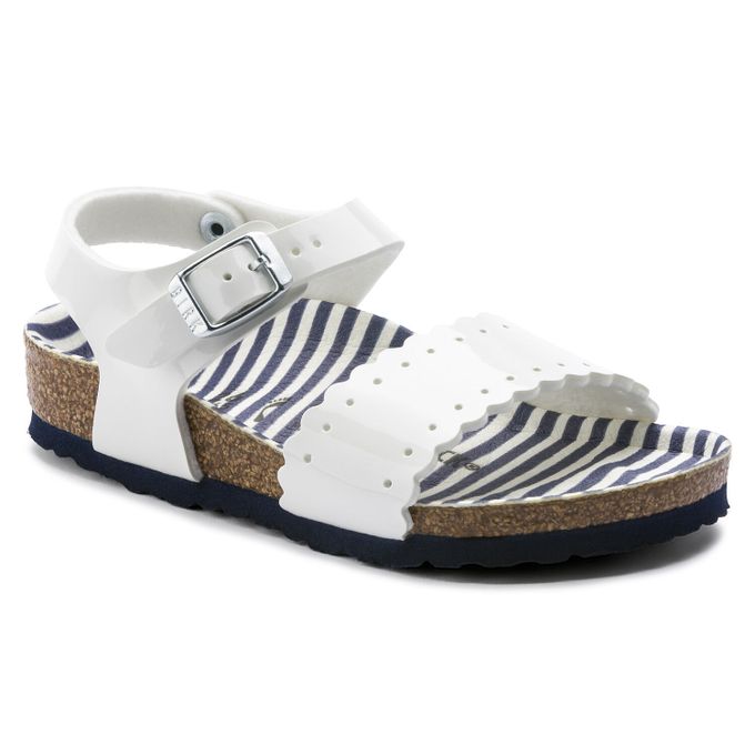 Birkenstock Mila Kids Birko-Flor verni Nautical Stripes White